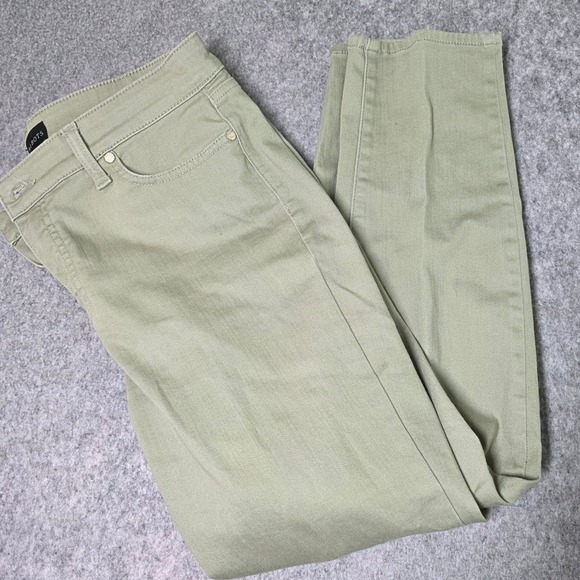 Talbots Denim - Talbots Slim Ankle Jeans Sage Green Stretch Cotton Blend Denim 10 Petite Pants